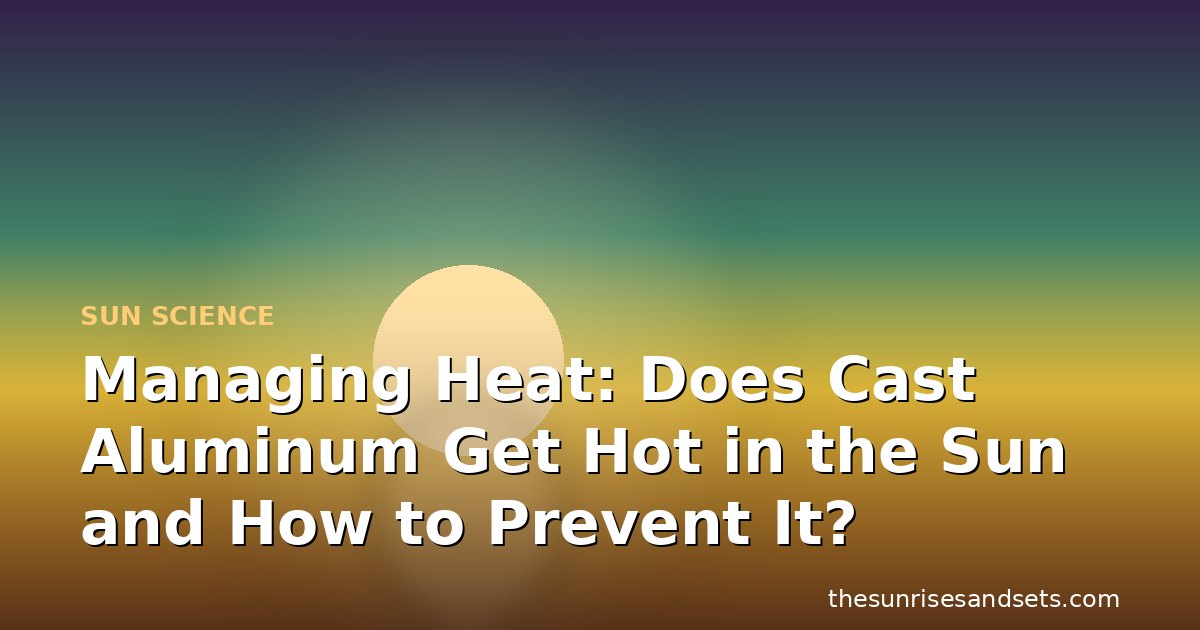 Managing Heat: Does Cast Aluminum Get Hot in the Sun and How to Prevent It?