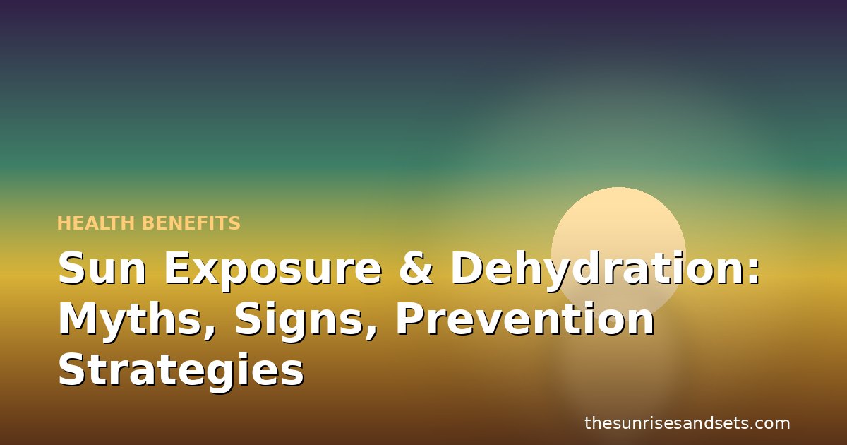 Sun Exposure & Dehydration: Myths, Signs, Prevention Strategies