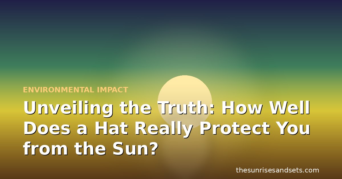 Unveiling the Truth: How Well Does a Hat Really Protect You from the Sun?